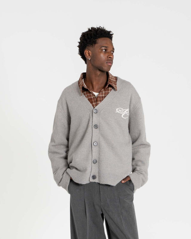 Strickjacke hellgrau