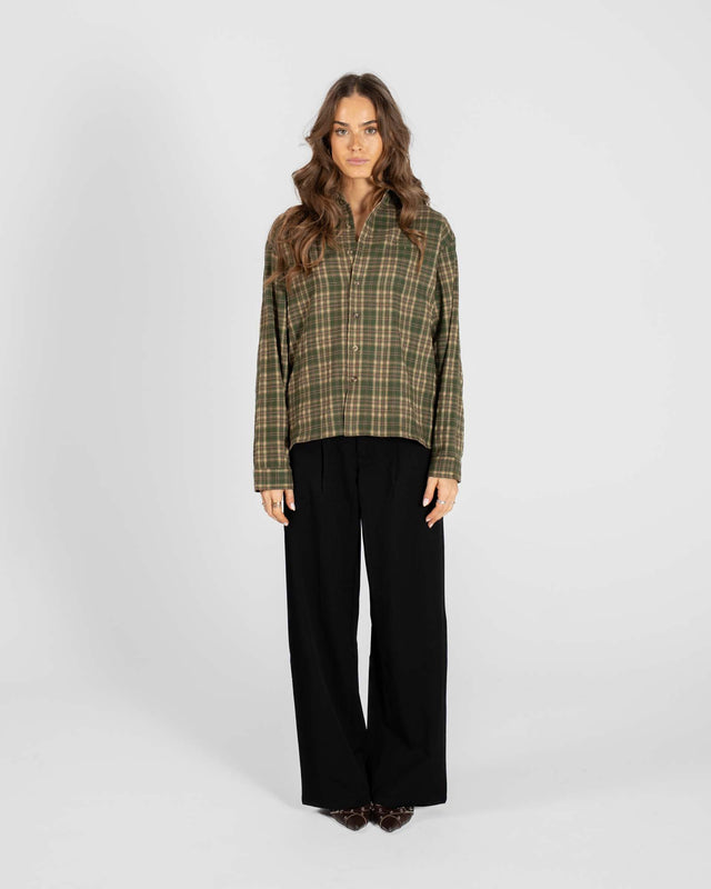 Ternet Flannel shirt Green Dame