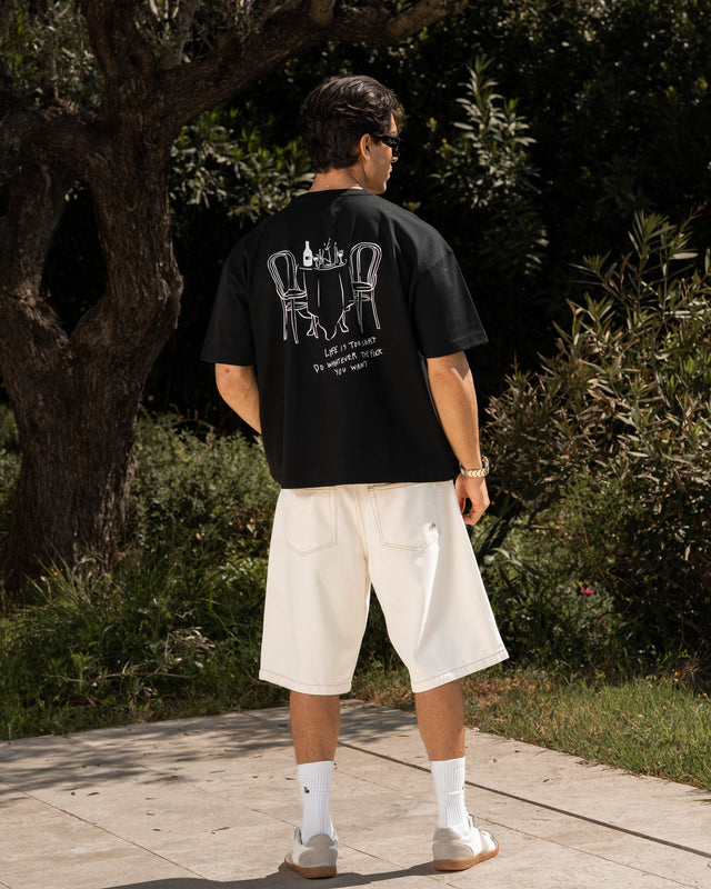 "Life is too short" T-shirt Black