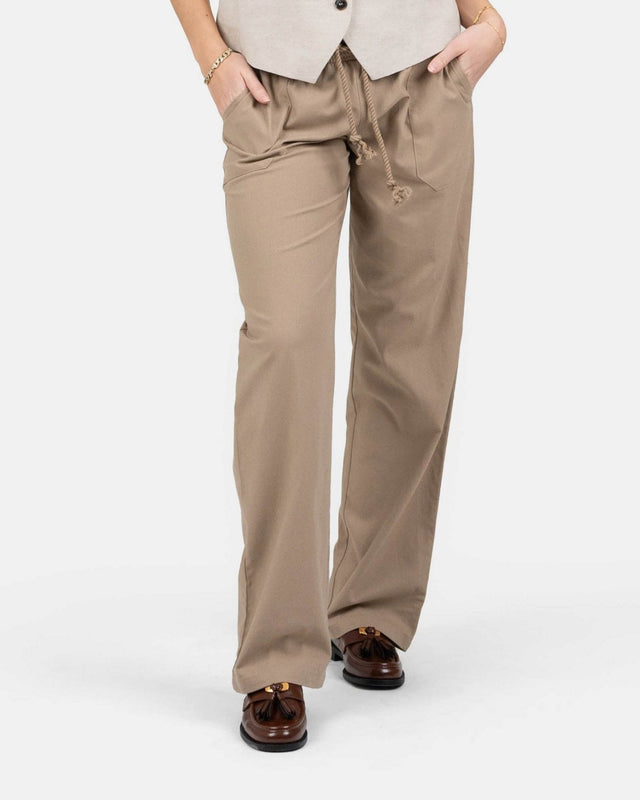 Heavyweight Hørbukser Lavtaljede Mokka | Skagen - clothing.dk