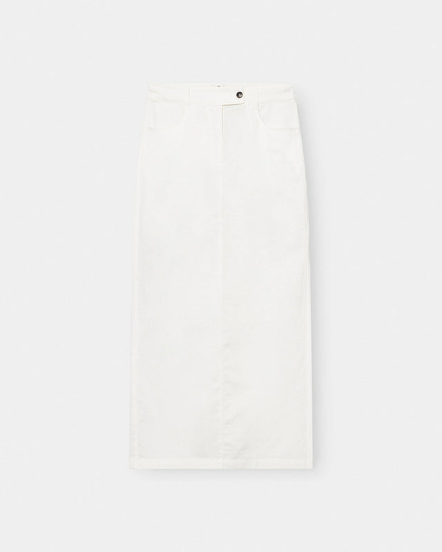 Hør Nederdel Hvid | Skagen - clothing.dk