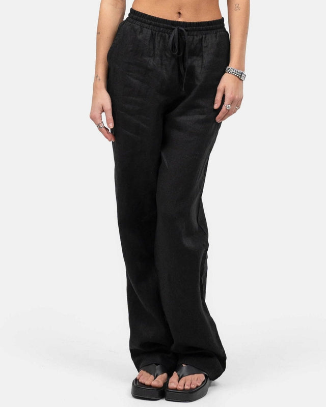 Hørbukser Højtaljede Sort | Skagen - clothing.dk