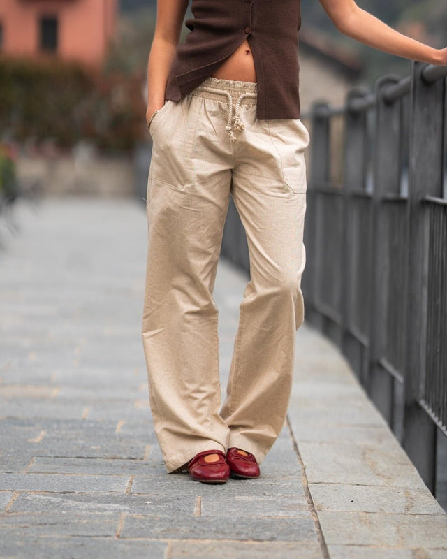 Hørbukser Lavtaljede Beige | Skagen - clothing.dk