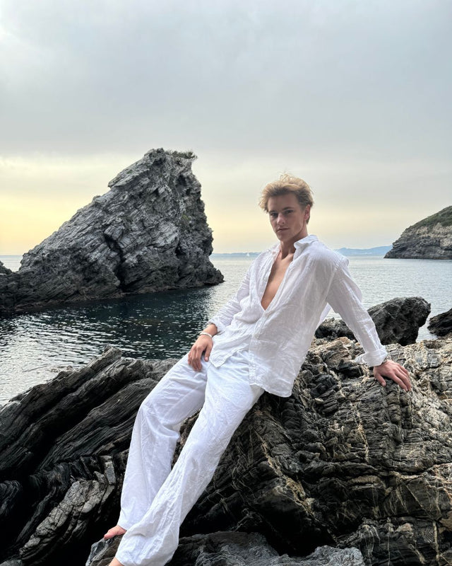 Langærmet Hørskjorte Hvid | Skagen - clothing.dk