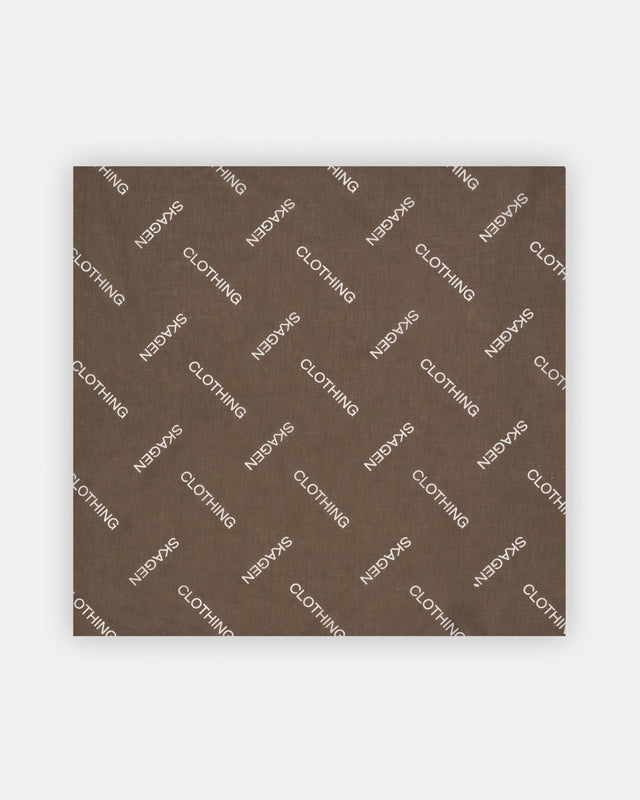 Monogram Bandana Brun | Skagen - clothing.dk