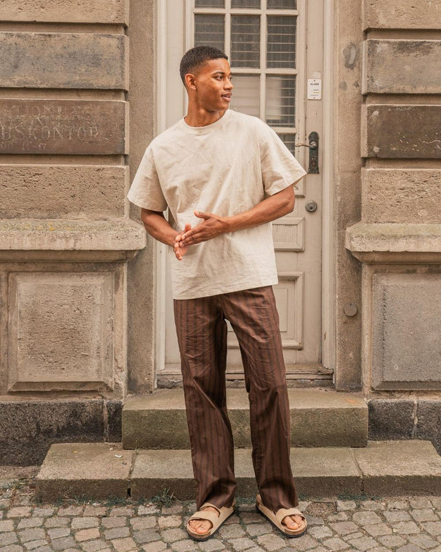 Pyjamas Pants Brun stribet | Skagen - clothing.dk