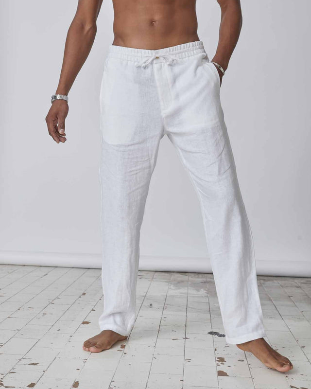 100% Hørbukser Hvid | Skagen - clothing.dk