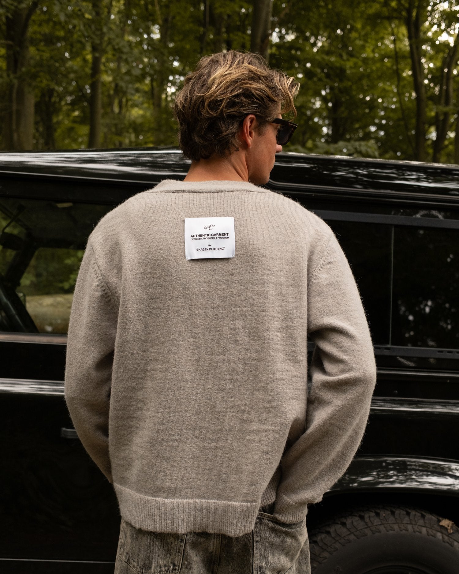 Strickjacke hellgrau