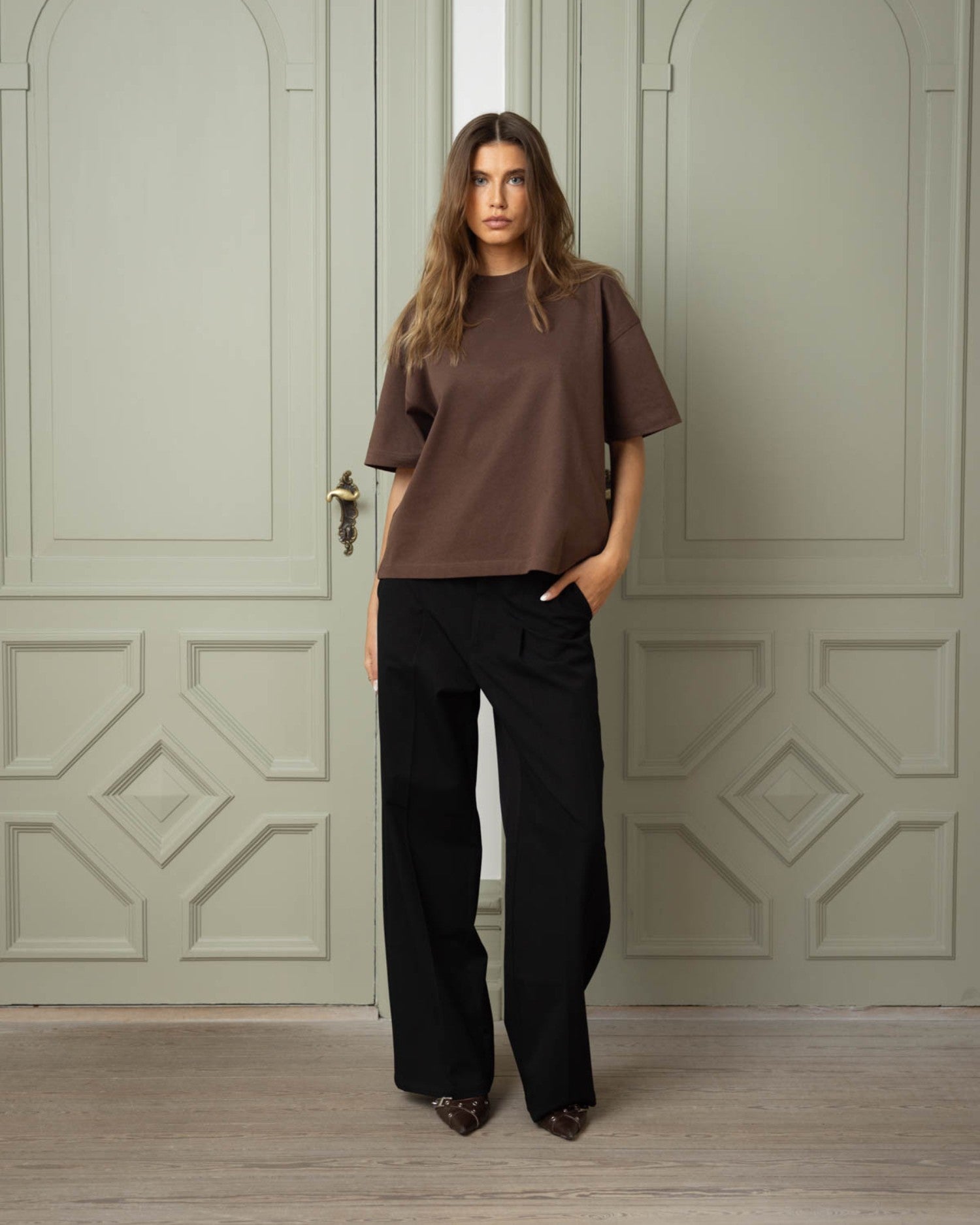 Leeres T-Shirt braun