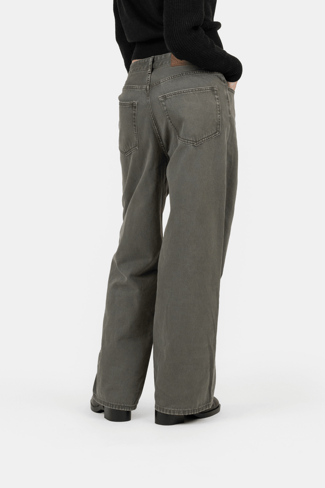 Baggy Denim Jeans Khaki Grün