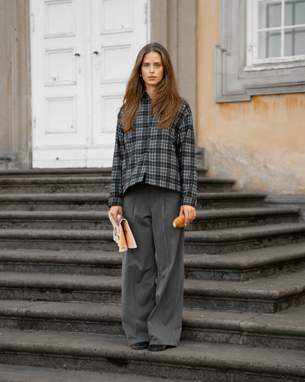 Baggy Suitpants Graue Damen