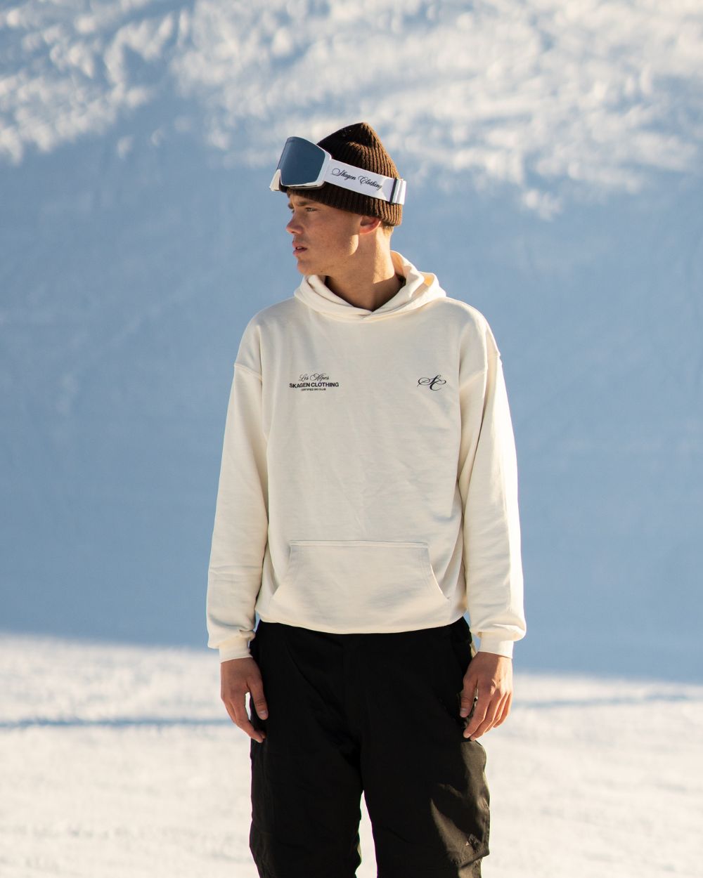 Certified Ski Club Hoodie Cream white