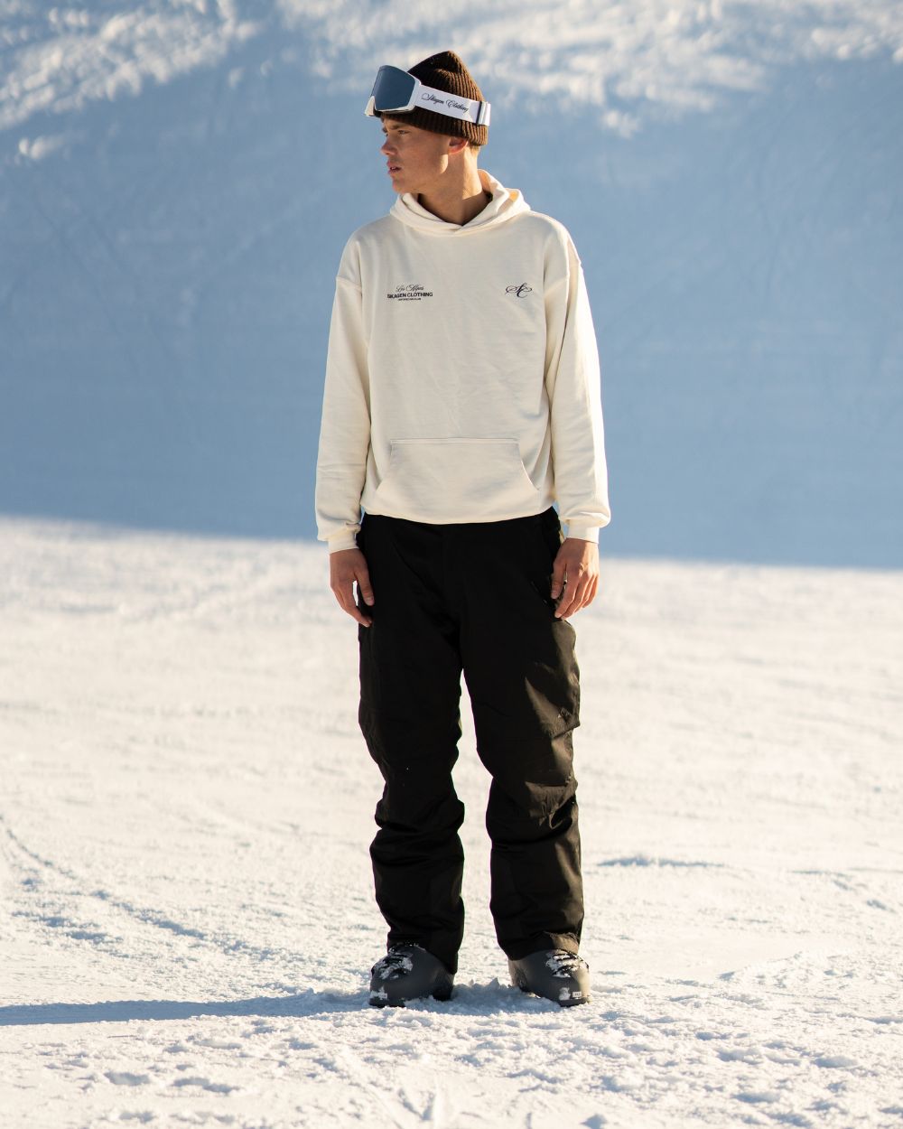 Certified Ski Club Hoodie Cream white