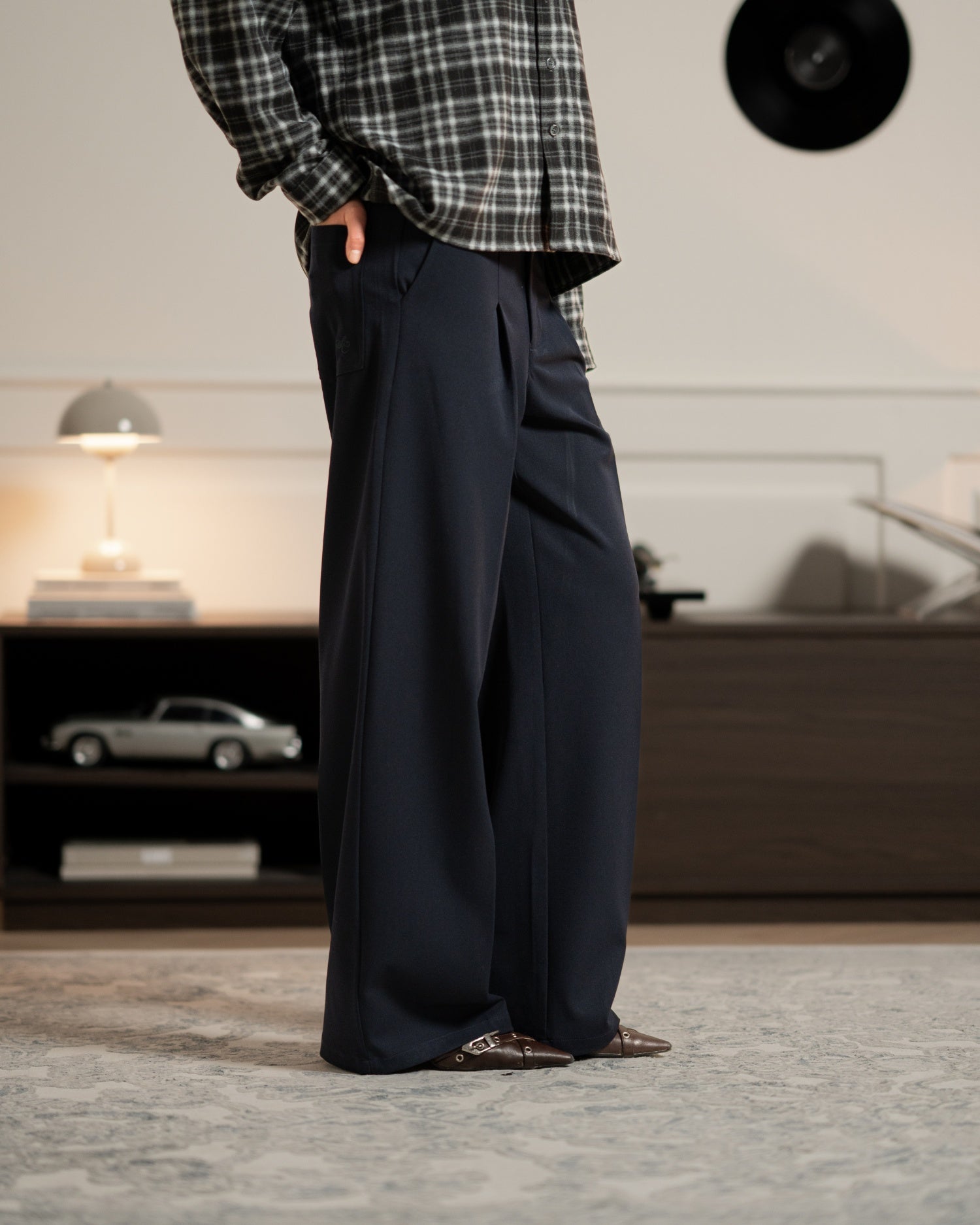 Baggy Suitpants Navy Damen
