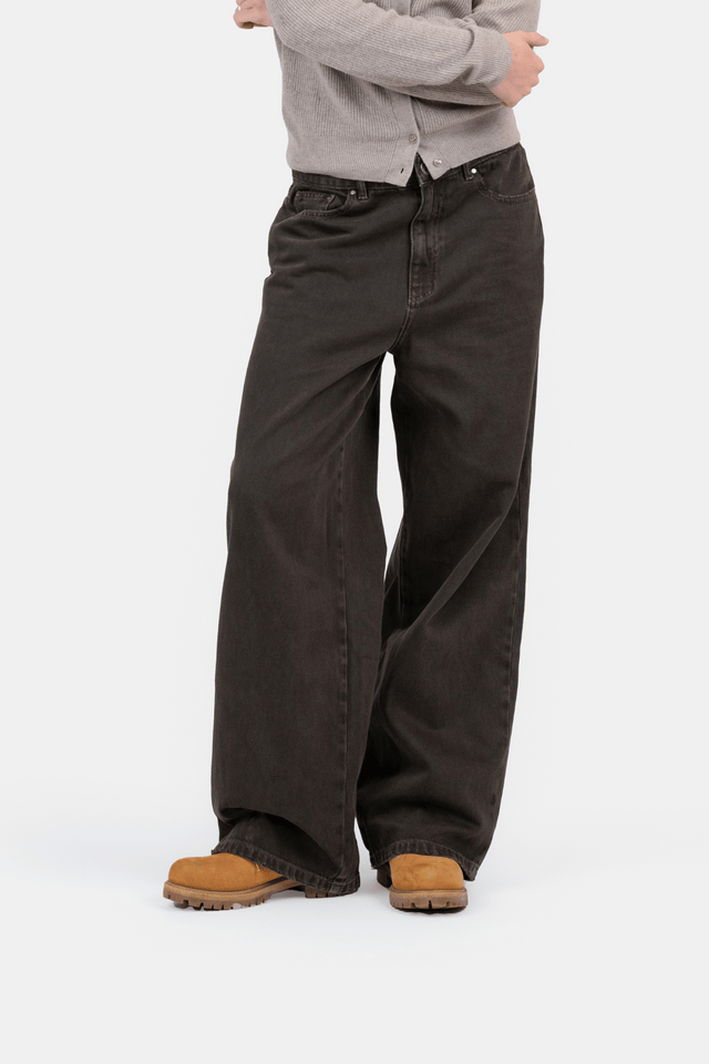 Baggy Denim Jeans Braun