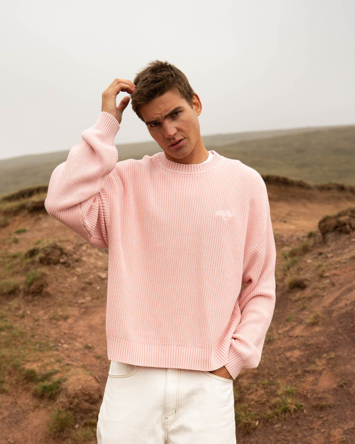 Knit Sweater Washed Pink