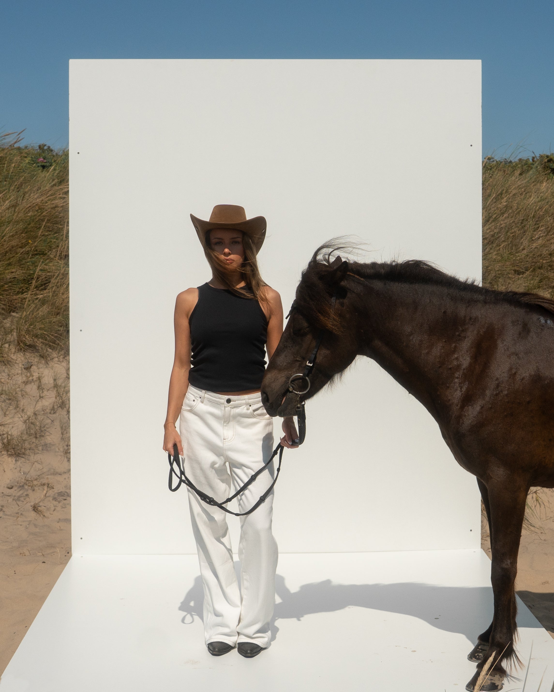 Normale Denim-Jeans, weiße Damen