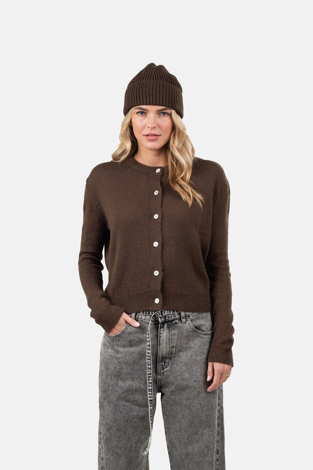 Light Weight Cardigan Brown