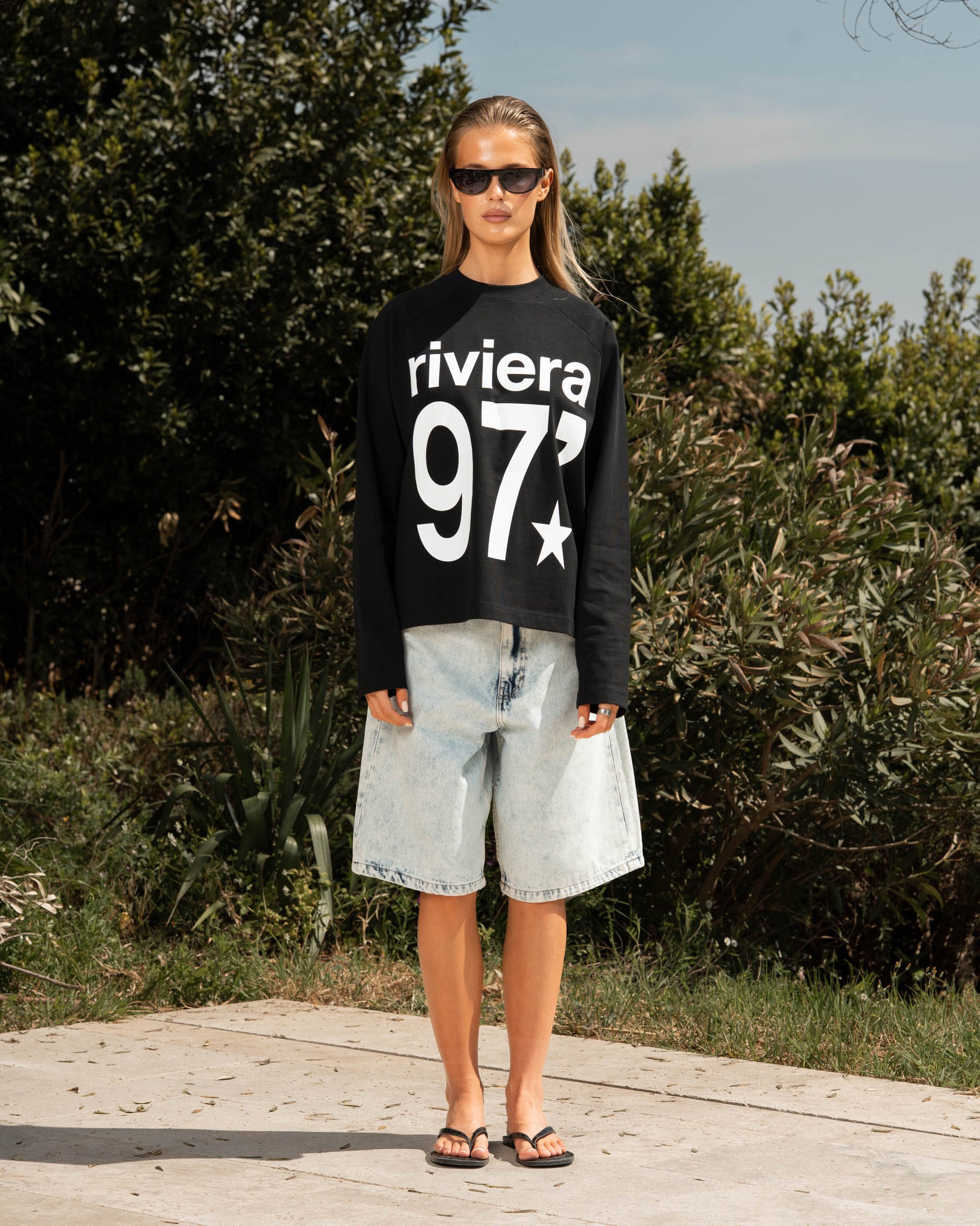 Riviera 97 Raglan Longsleeve Black Dame