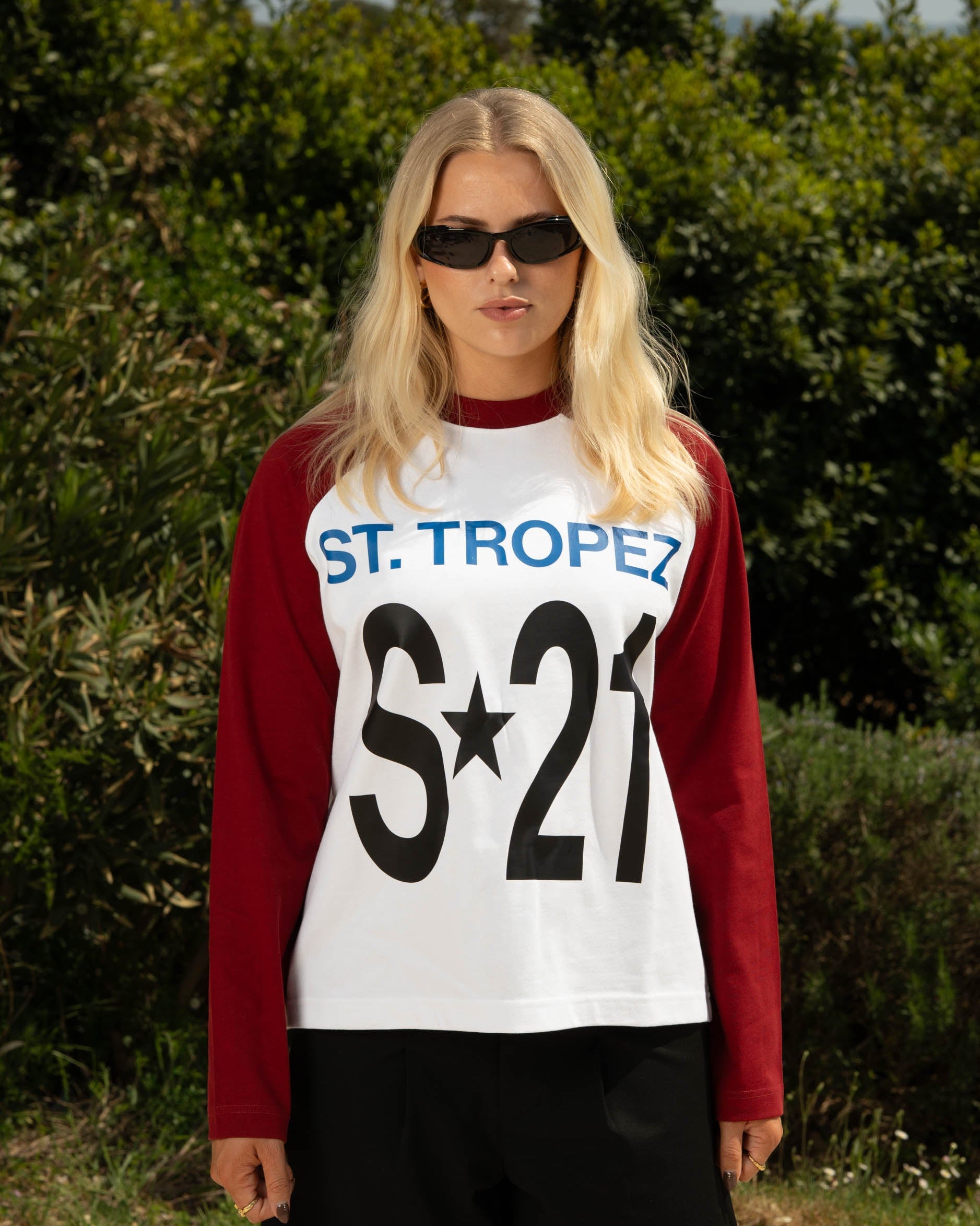 St. Tropez Raglan Longsleeve Bordeaux Dame