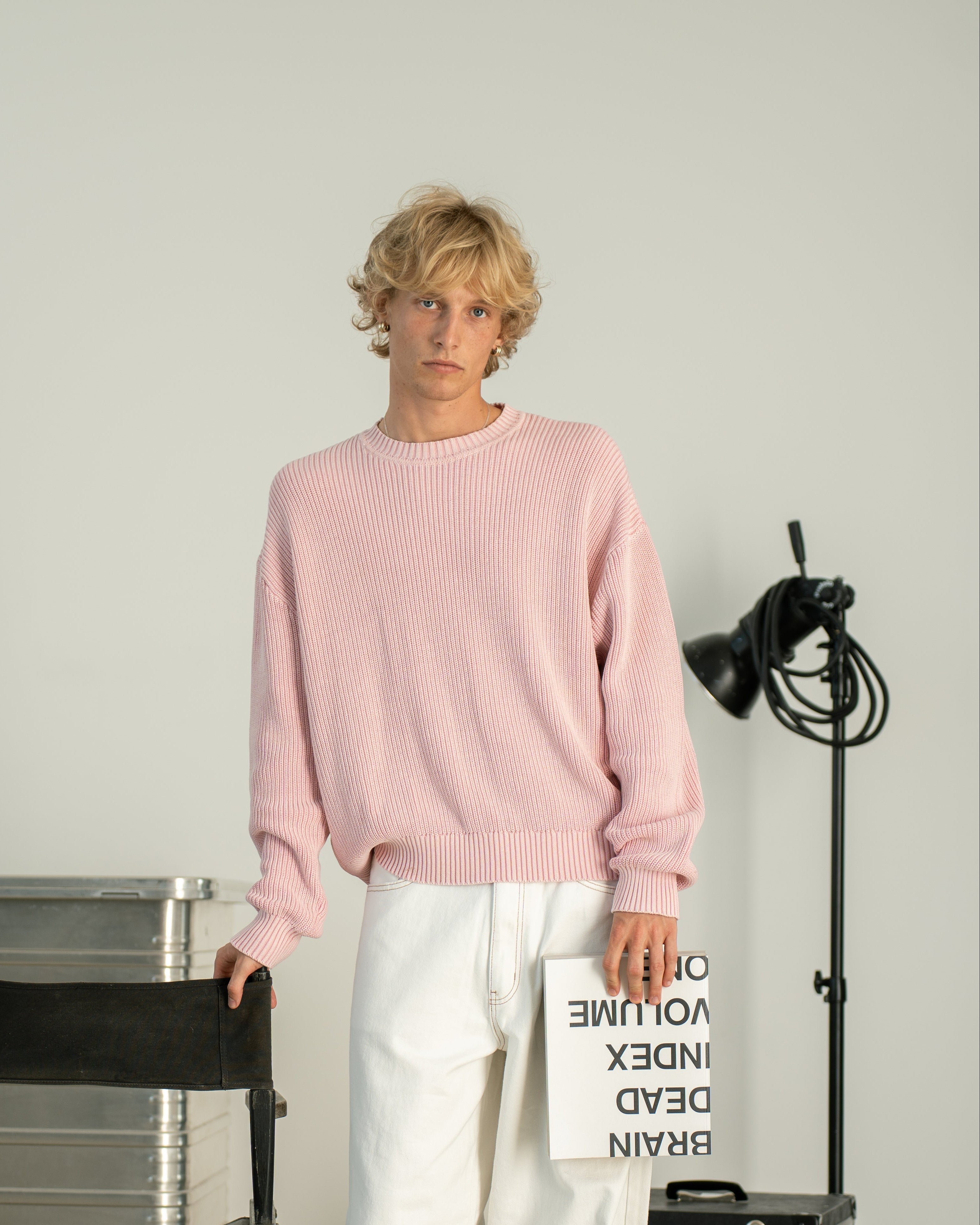 Knit Sweater Washed Pink