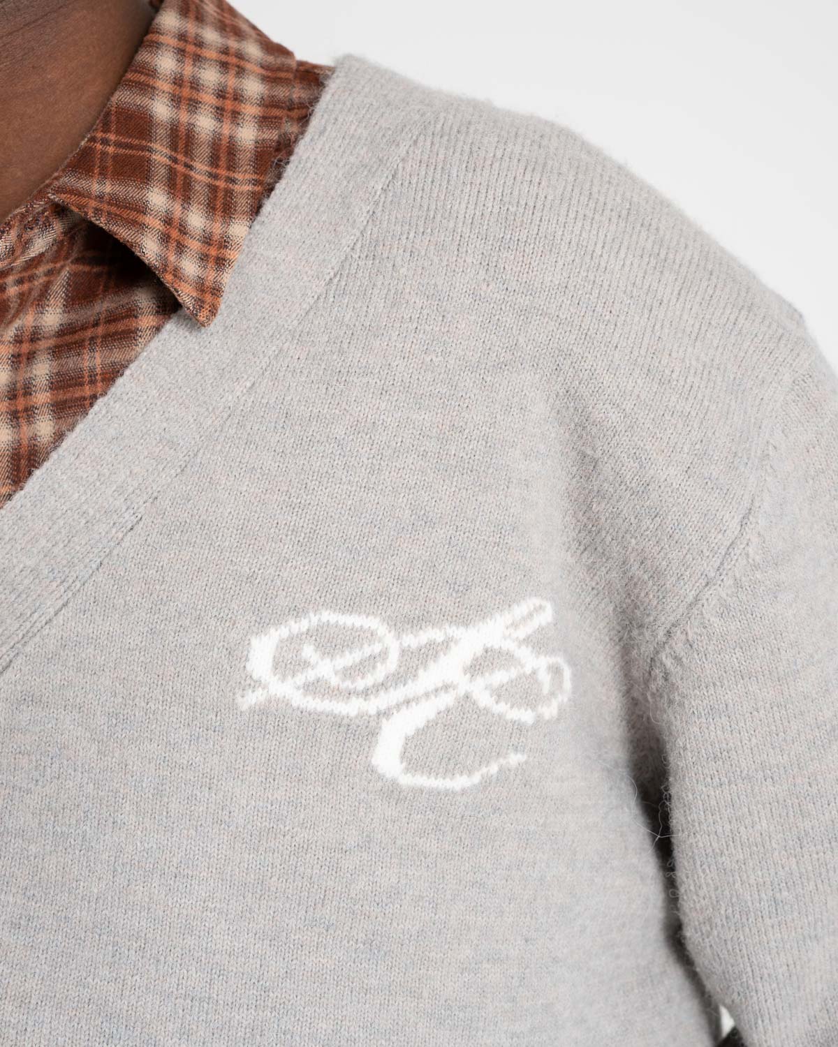 Strickjacke hellgrau