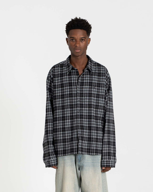 Checked Flannel Shirt grey