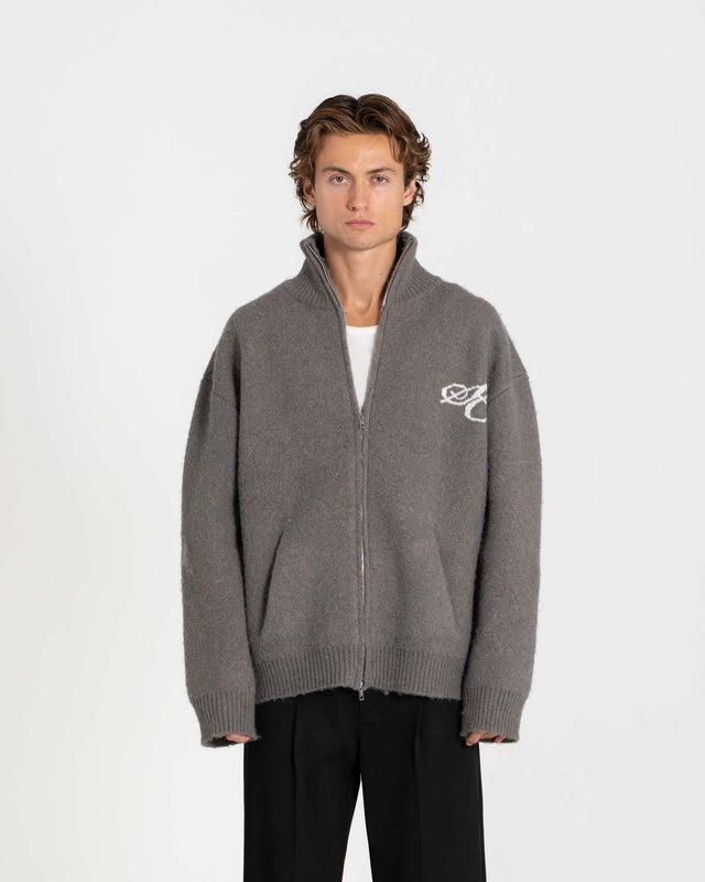 Vollzeig-Pullover dunkelgrau