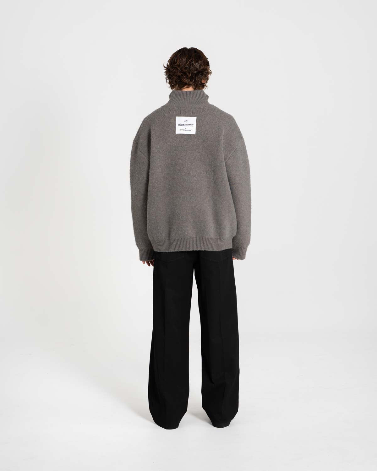 Vollzeig-Pullover dunkelgrau