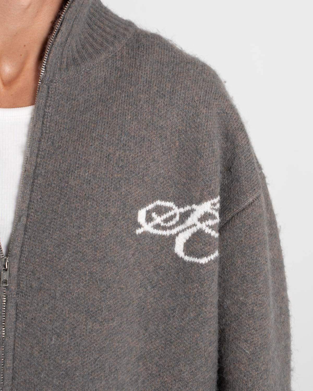 Vollzeig-Pullover dunkelgrau