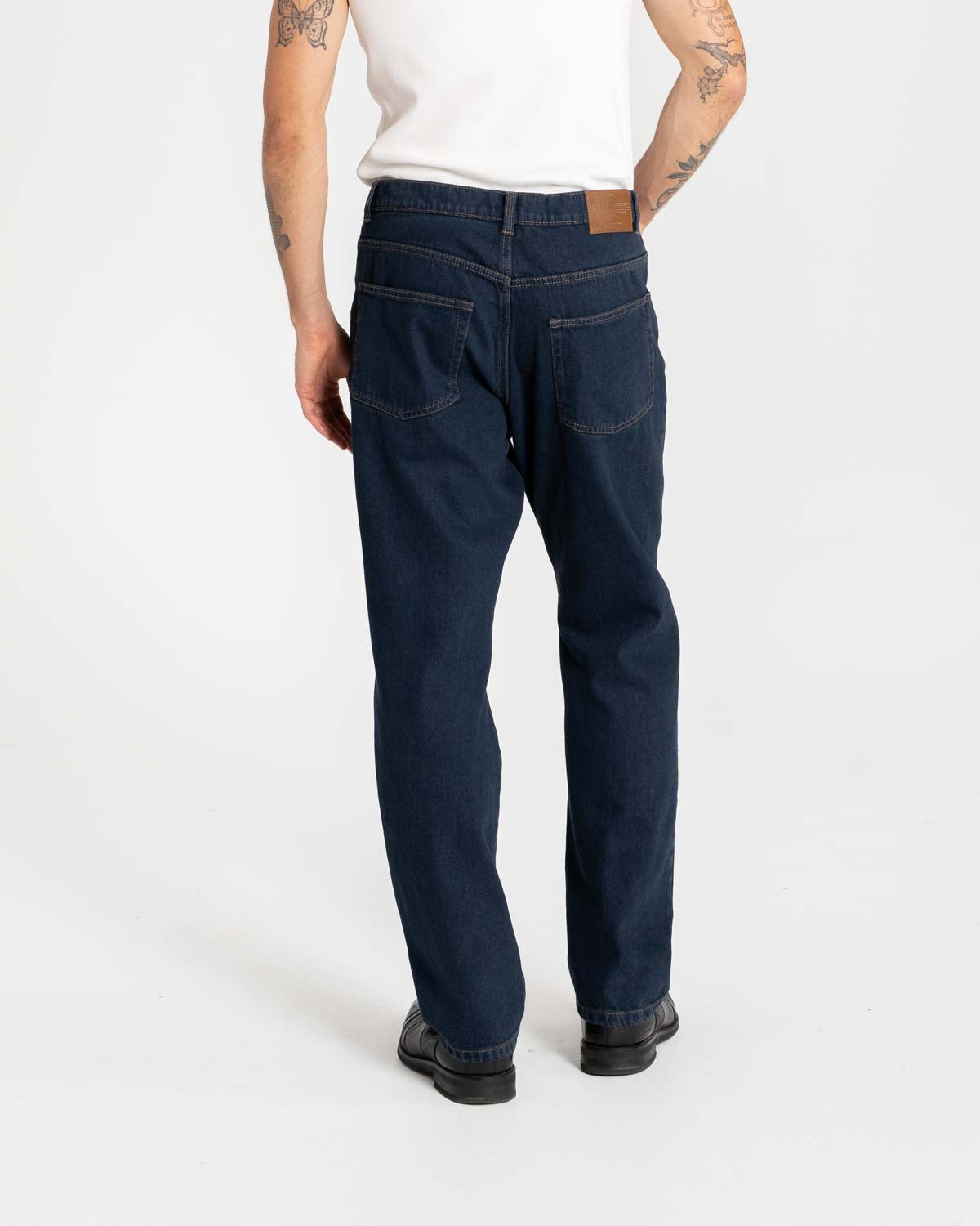 Reguläre Denim -Jeans Indigo