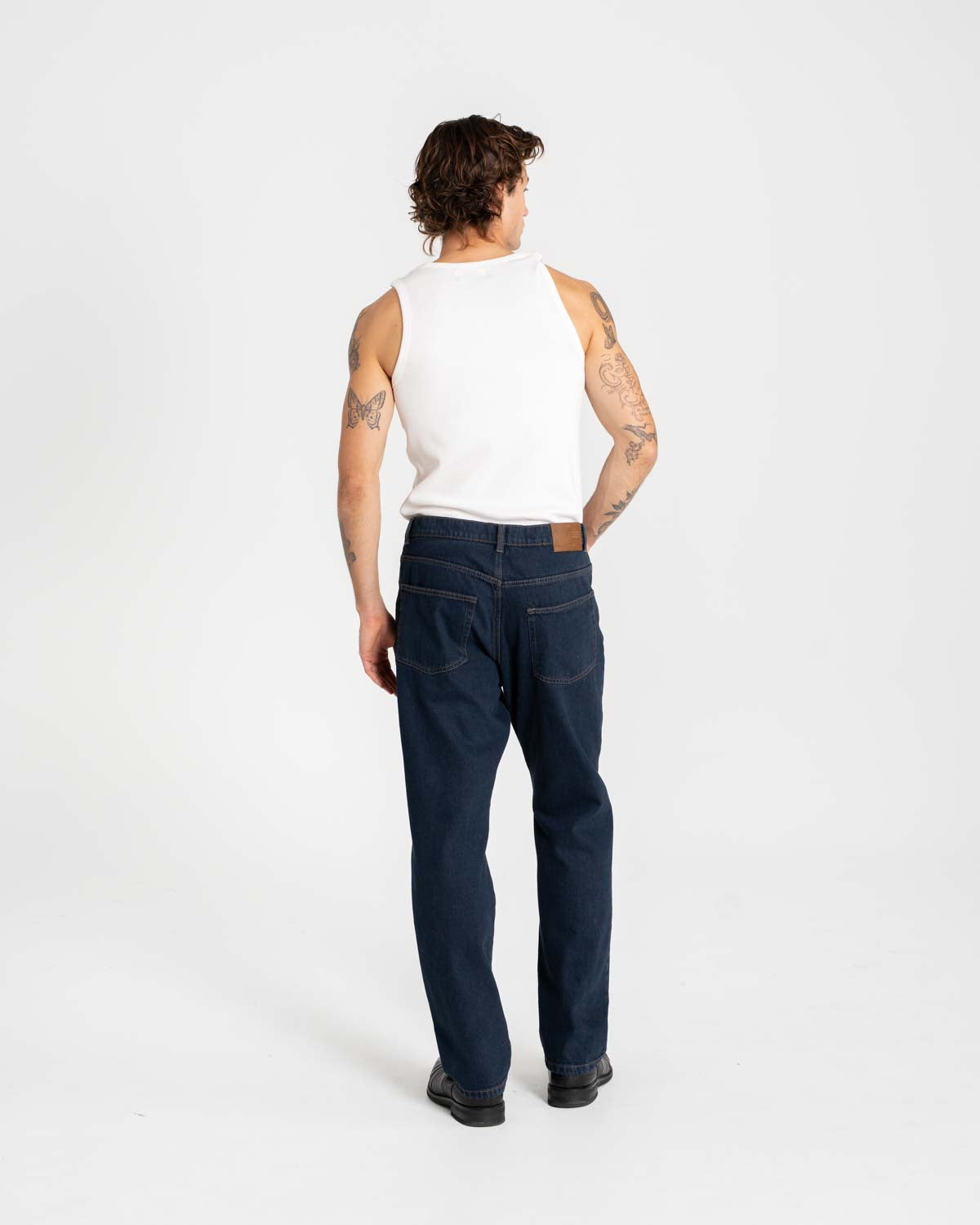 Reguläre Denim -Jeans Indigo