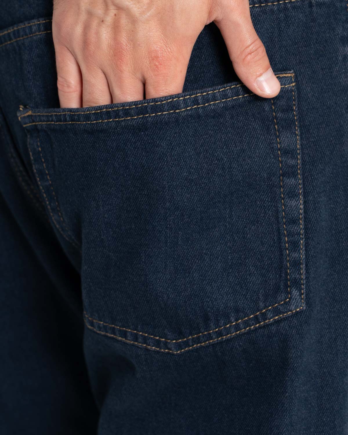 Reguläre Denim -Jeans Indigo