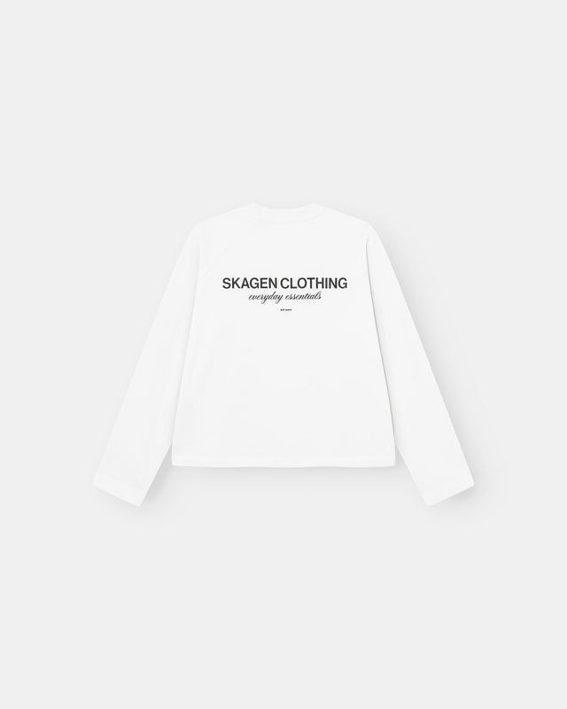 Everyday Essential Raglan Longsleeve White