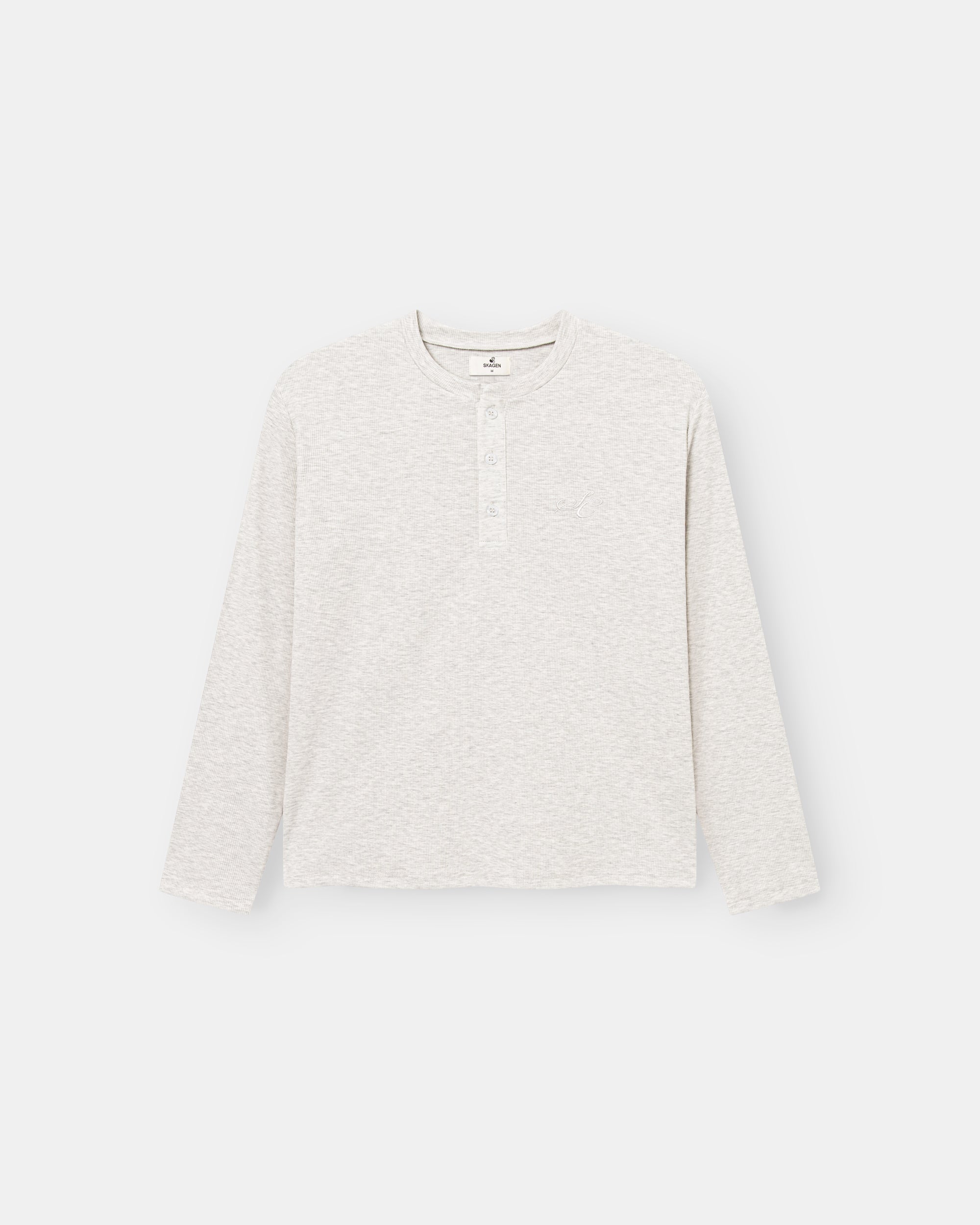 Henley Long Sleeve Heather Grey