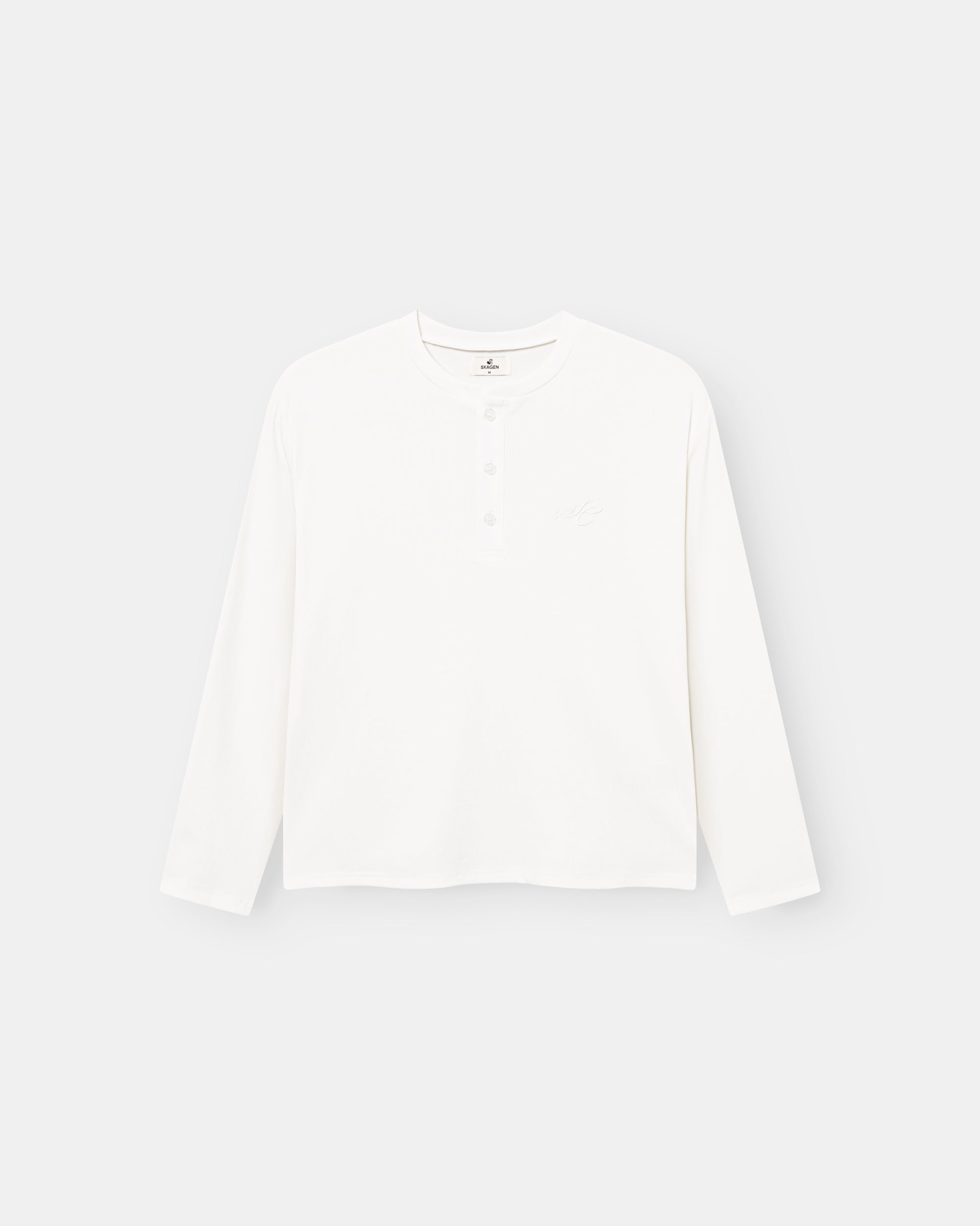 Henley Long Sleeve White