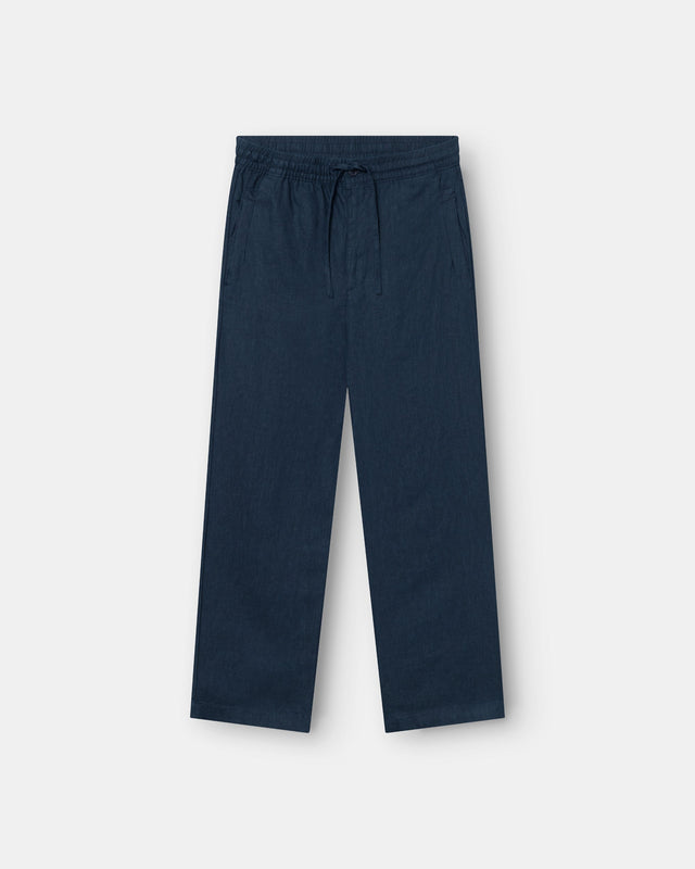 Baggy 100% Leinenhose Navy