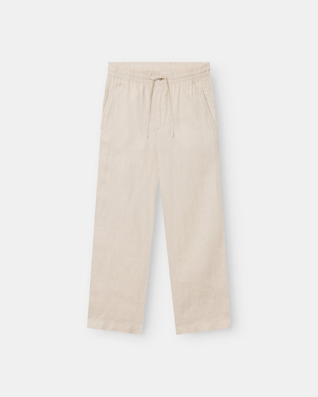 Baggy 100% Leinenhose Beige