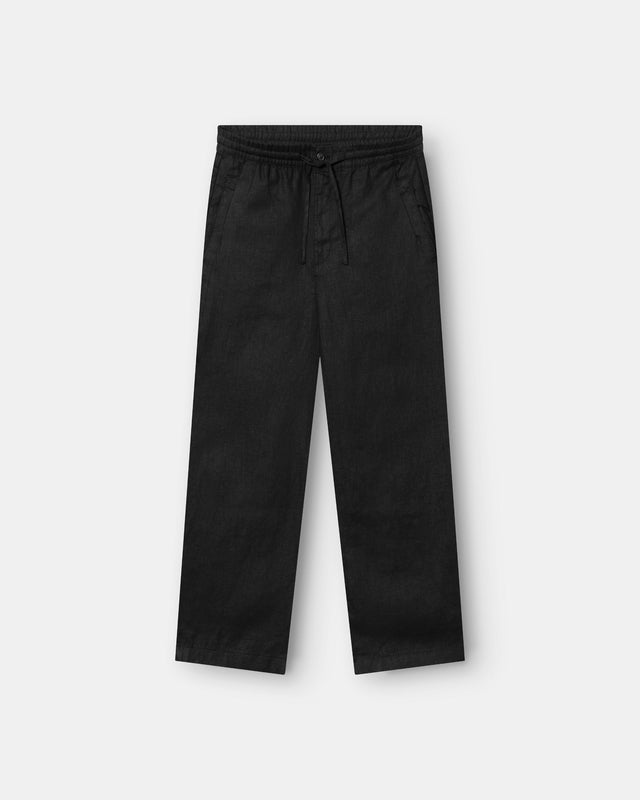 Baggy 100% Leinenhose Schwarz