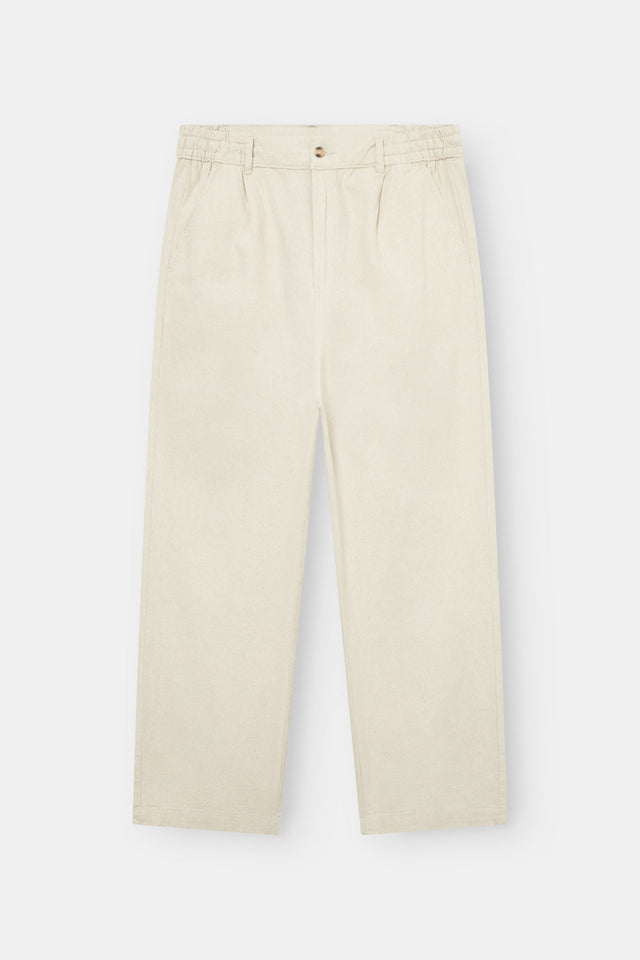 Baggy Leinenhose Beige