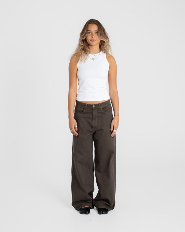 Baggy Denim Jeans braun