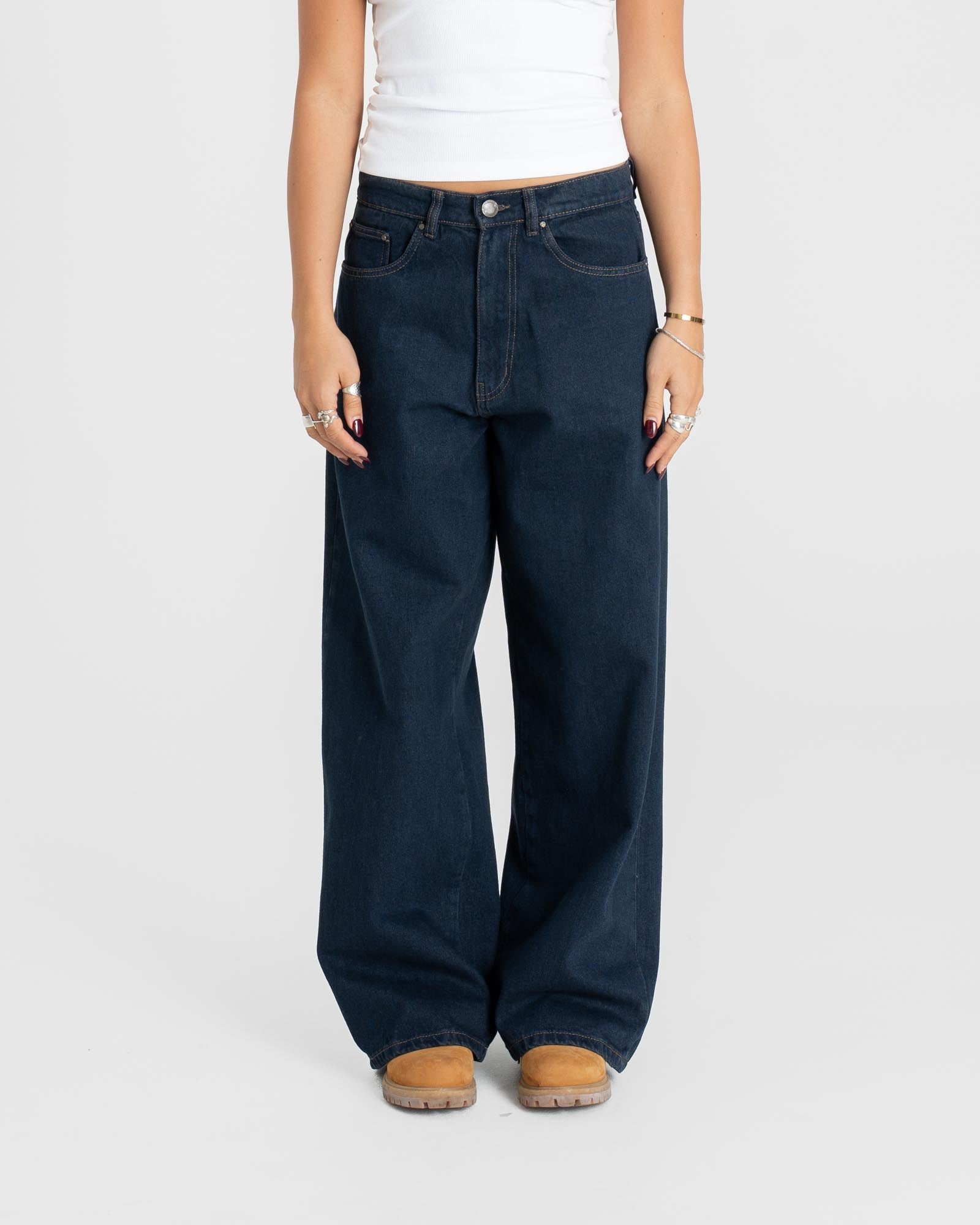 Extra Baggy Denim Jeans Indigo Damen