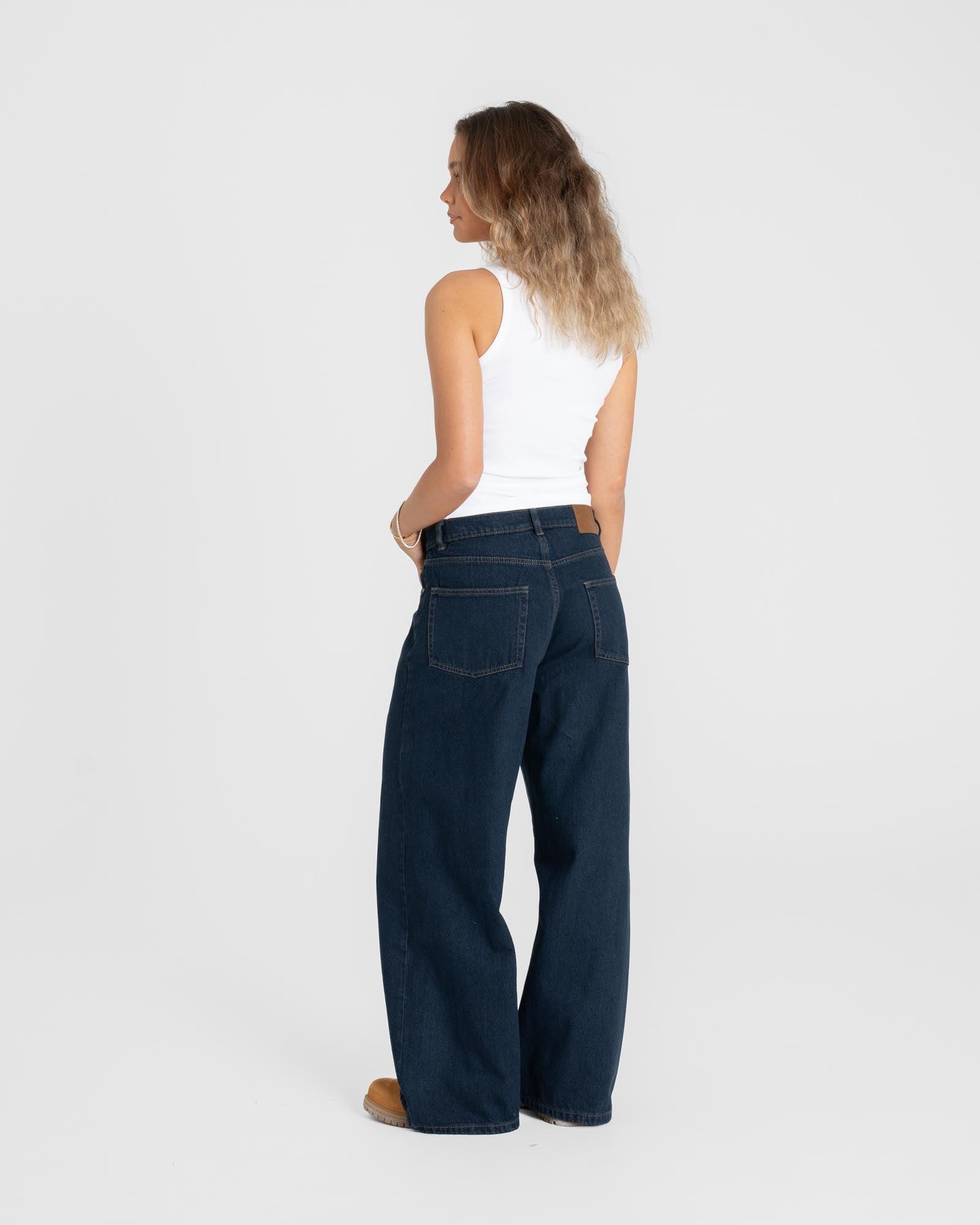 Extra Baggy Denim Jeans Indigo Damen