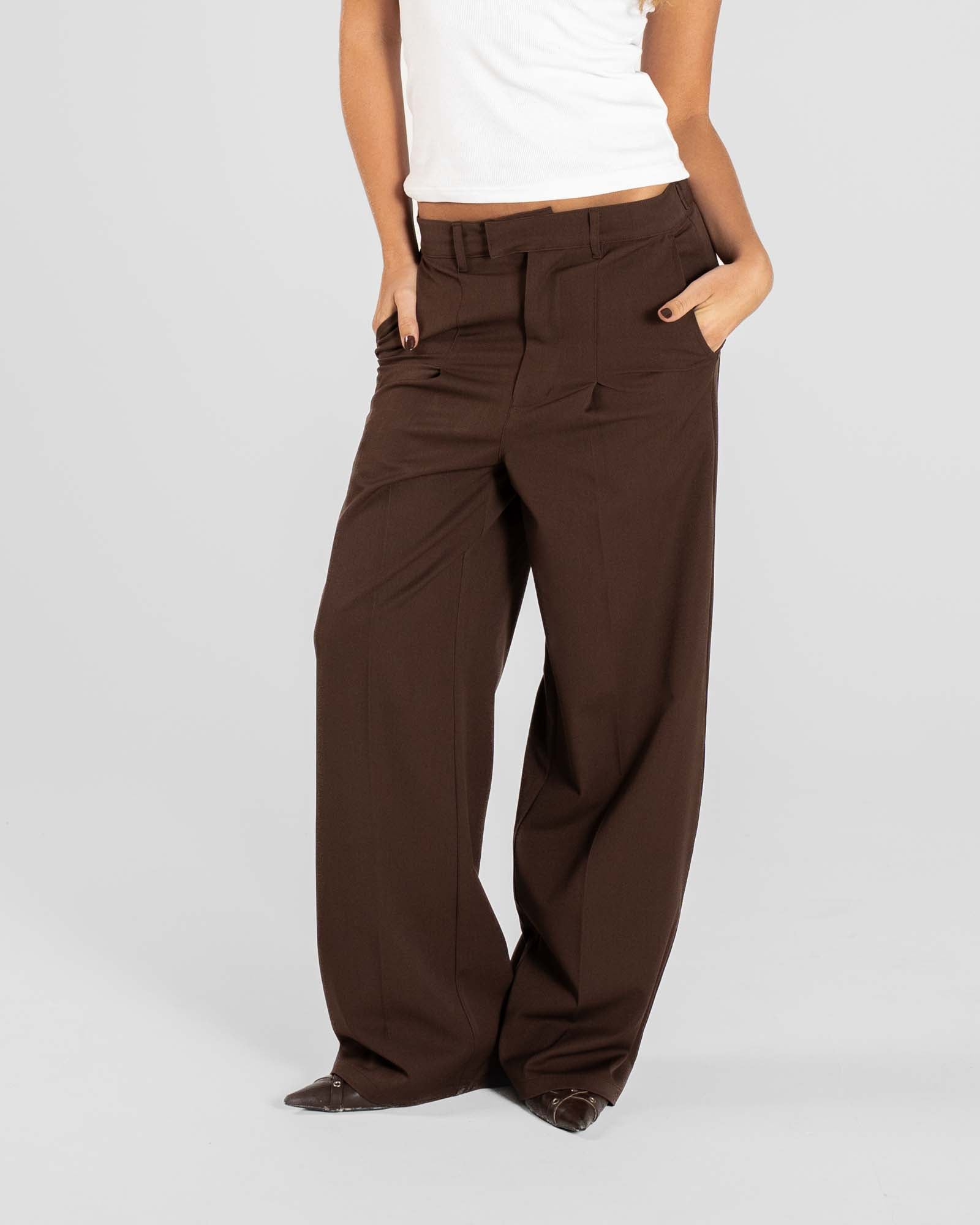 Baggy Suitpants Braune Damen