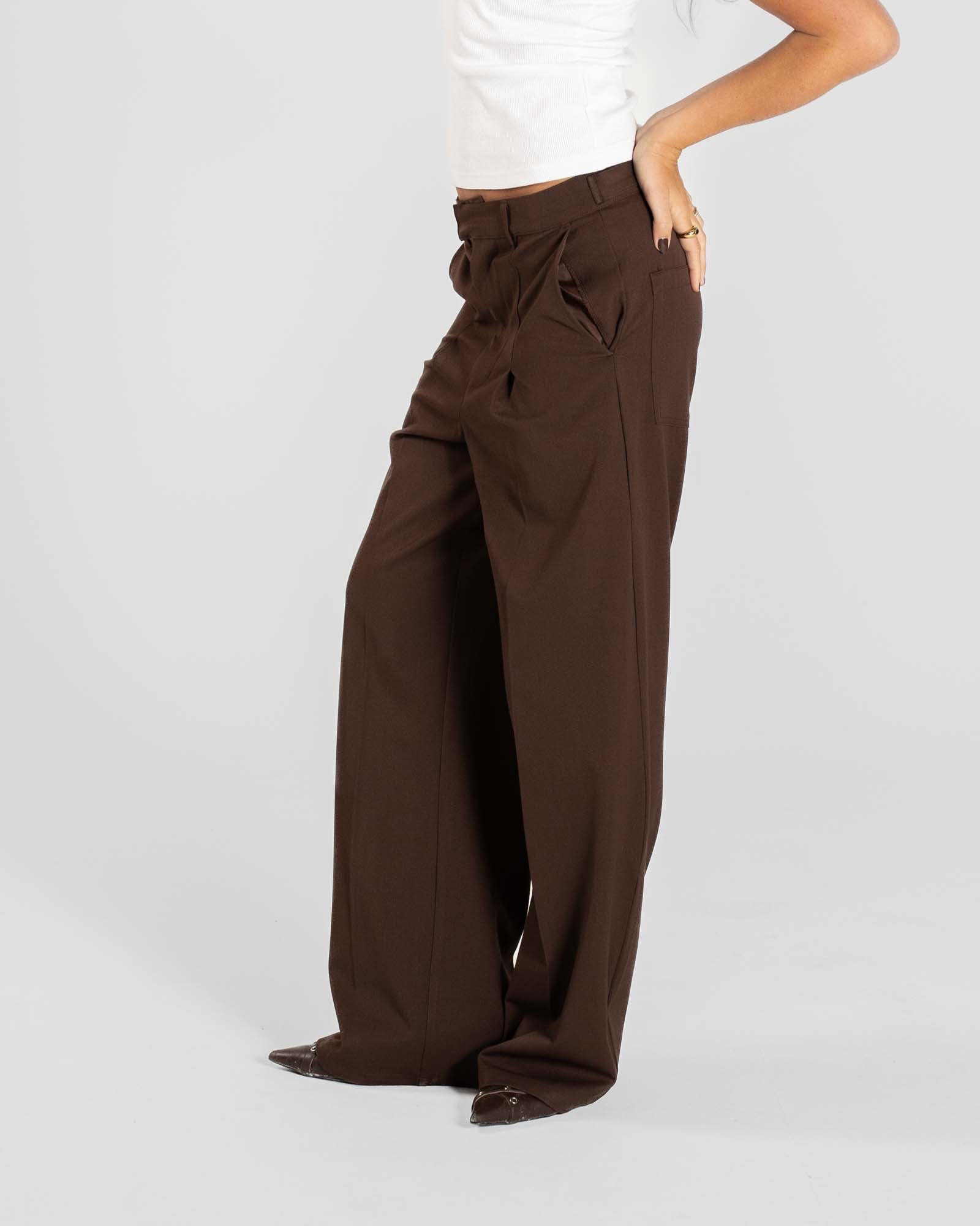 Baggy Suitpants Braune Damen