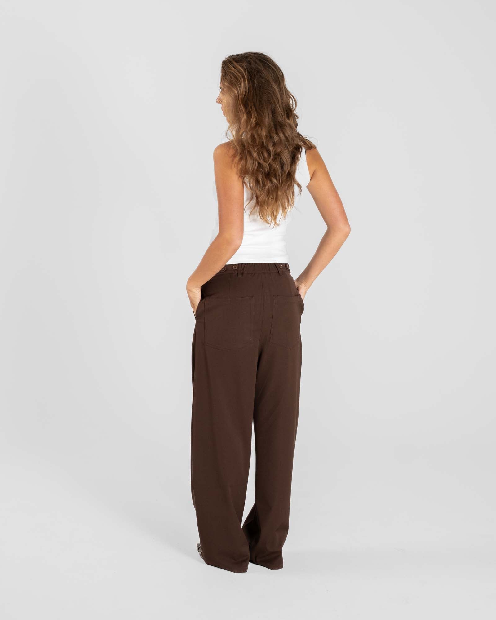 Baggy Suitpants Braune Damen