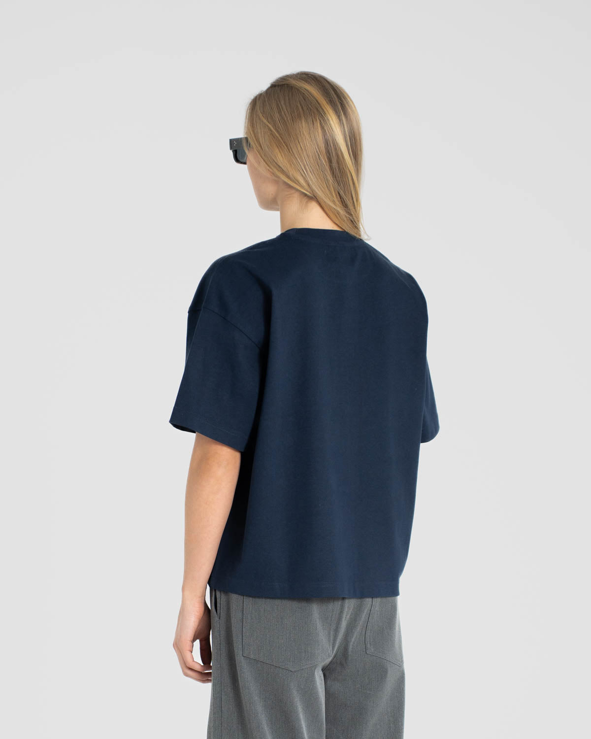 Blank T-shirt Navy dame
