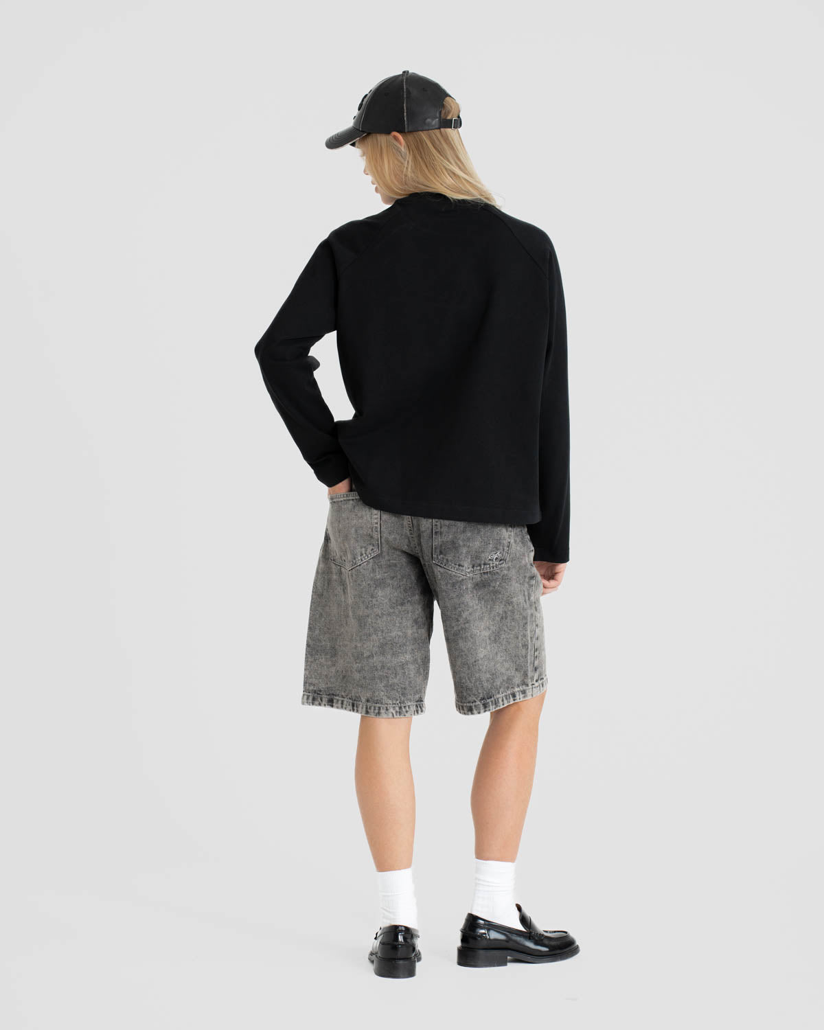 Raglan Longsleeve T-shirt Black dame