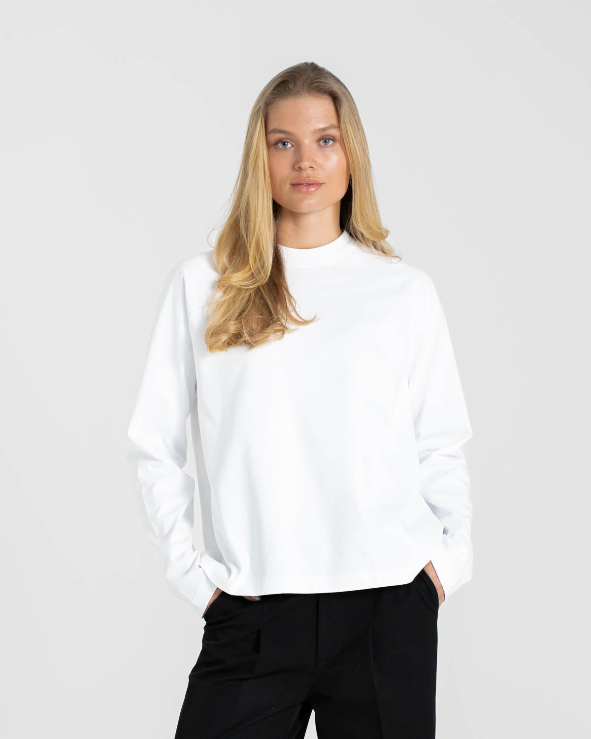 Raglan Longsleeve T-shirt White dame