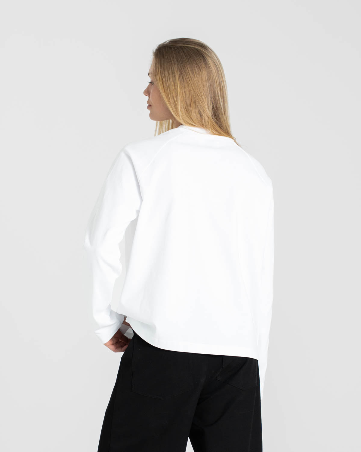 Raglan Longsleeve T-shirt White dame